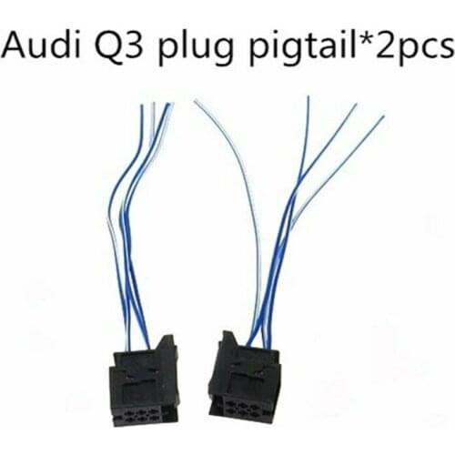For Audi Q3 Q3 Q7 RS5 Qty 2 Car Left and Right Rear Taillight Bulb Bracket Harness Plug Pigtail 4 Pins 600 937 702 8X0 945 257A