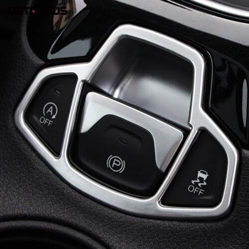 For Jeep Compass 2017-2020 2021 Matte Electronic Handbrake Control Button Cover Trim Decoration Frame Accessories Car Styling