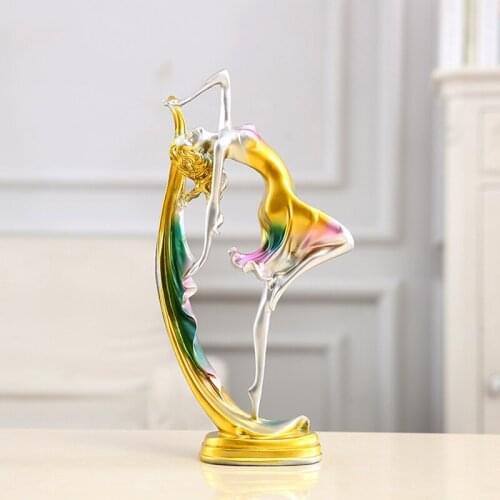 Elegant Ballet Girl Crafts Ornaments Home Decor Figurine Dancing Girl Statue Decor For Living Room Bedroom Decoration figurine