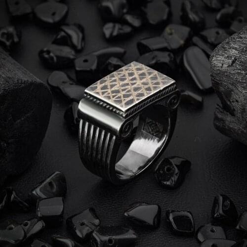 Guaranteed High-quality 925 Sterling Silver Ring Jewelry Made in Turkey in a luxurious way for men with gift