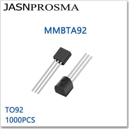 JASNPROSMA dip A92 1000pcs TO92 MMBTA92 305V 0.2A 200mA PNP pdf inside high quality TO-92