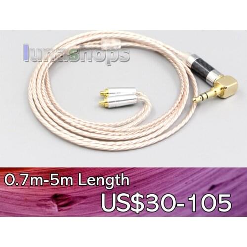 LN006879 Hi-Res Brown XLR 3.5mm 2.5mm 4.4mm Earphone Cable For AKG N5005 N30 N40 MMCX Sennheiser IE300 IE900