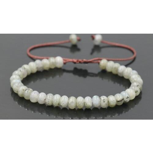 Natural Moonstone Bracelet Tibetan Stone Beads Bracelet Men Rope Adjustable Friendship Couples Bracelets For Women Jewelry Gift