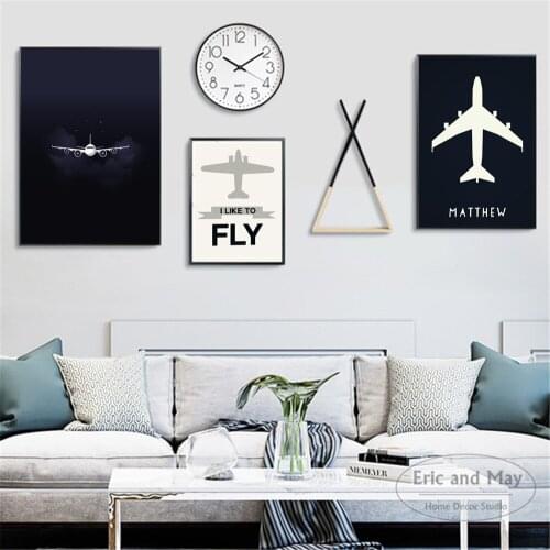Minimalist Aeroplane Quotes Art Canvas Art Print Painting Modern Wall Picture Home Decor Bedroom Decorative Posters No Frame