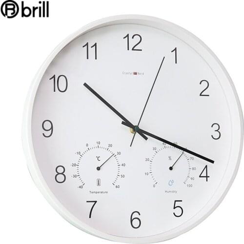 Minimalistic Wall Clock Modern Design Digital Bedroom Electronic Clocks Wall Home Decor Living Room White Clock Simple Wall Gift