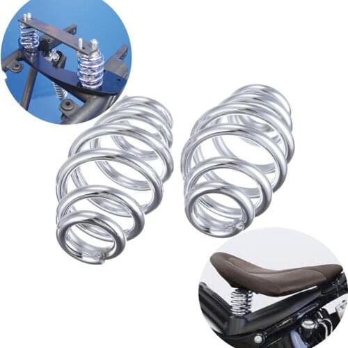 Motorcycle 3" Barrel Coiled Solo Saddle Seat Springs For Harley Dyna Chopper Bobber Sportster Touring Street Bob Road King 96-15