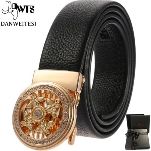 [DWTS]Famous Brand Belt Men Top Quality Genuine Luxury Leather belt male Men Cow Leather Belts for Men Gift box free shipping