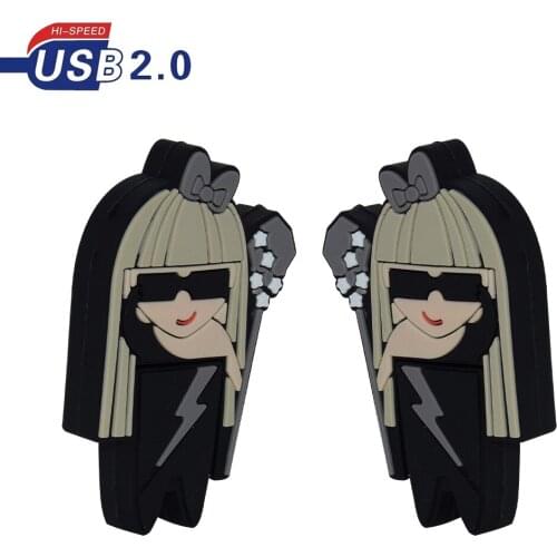 New cartoon Beautiful girl usb flash drive 128gb 8gb cle usb 2.0 pen drive 16gb pendrive 32GB memoria usb flash 64gb flash disk