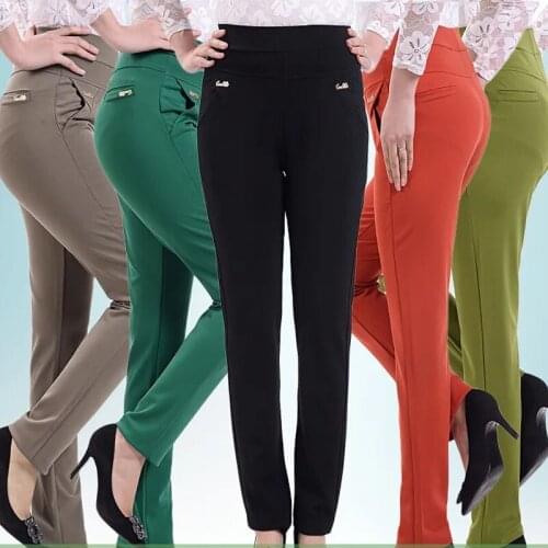 2021 New Summer Women Pants High Waist Harem pantsTrousers Women Vintage Korean Female Pants Plus size 5XL