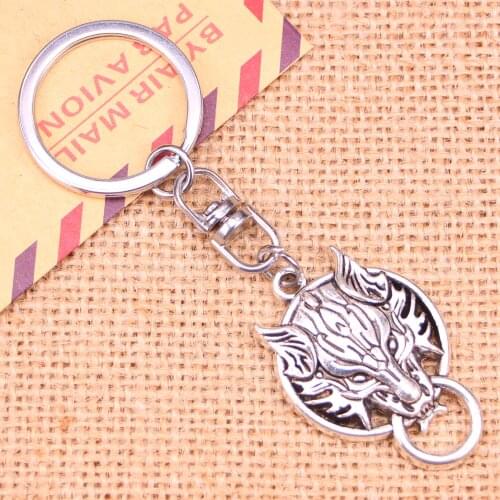 New Fashion Keychain 39*25 mm door latch guardian beast Pendants DIY Men Jewelry Car Key Chain Souvenir For Gift
