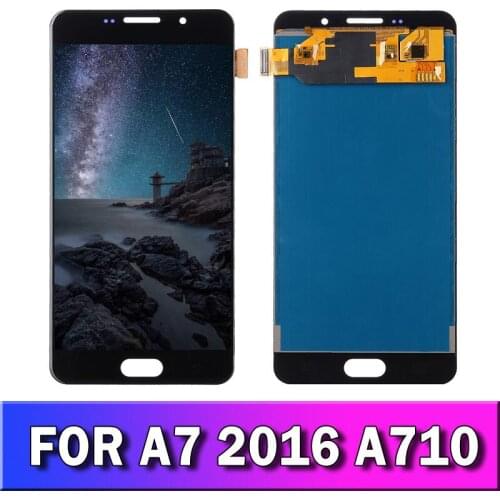 Original Super Amoled lcd For Samsung Galaxy A7 2016 A710 A710F A710M A710Y LCD Display with Touch Screen Digitizer Assembly