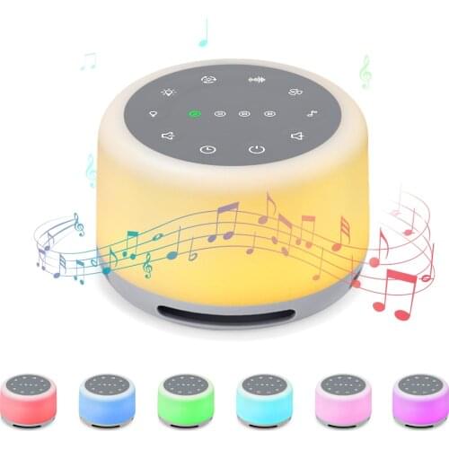 Portable White Noise Sound Machine with Mood Light Natural Sounds & Music Baby Sleep sound Machine, Adults Stress relieving