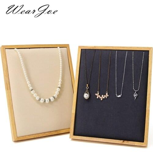 Simple Fashion Wood Practical Necklace Pendant Jewelry Display Shelf Neckform Large Chain Decorate Showcase Rack Organizer Easel
