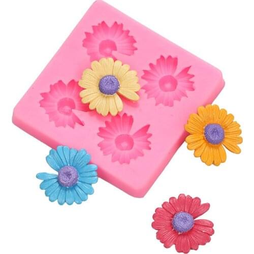 Daisy Silicone Mold Chocolate Fondant Cake Decoration Baking Tools Flower Mould 15-1094