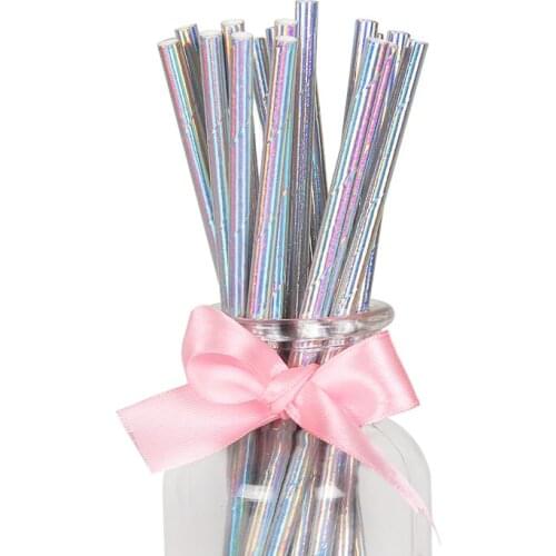 25pcs Drinking Paper Straw Gold Silver Straw Its A Boy Girl Pink Blue Baby Shower Decoration Gift Party Event Supplies wholesale