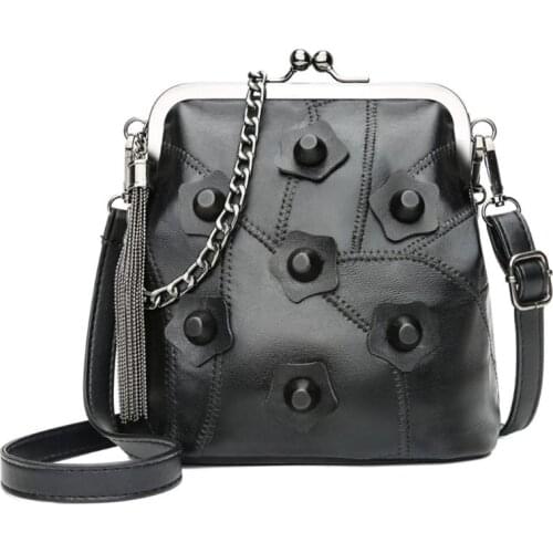 Mini Chain Sheepskin Women Shoulder Bags Tassel Crossbody Bag Casual Handbags Clutch 066F