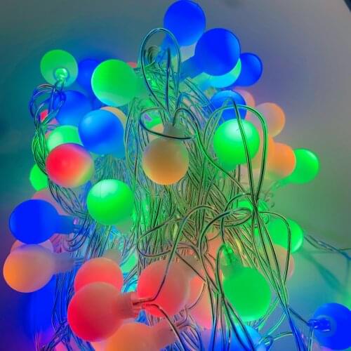 8M 100L Ball LED String Light Christmas Garland for Holiday Party Wedding Home Outdoor Waterproof Decor
