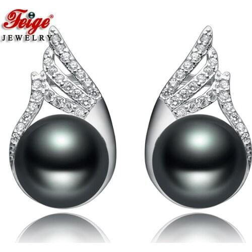 High Quality 925 Sterling Silver 2 Colors Natural Freshwater Pearl Stud Earrings for Women Fashion Jewelry Gifts Dropshipping