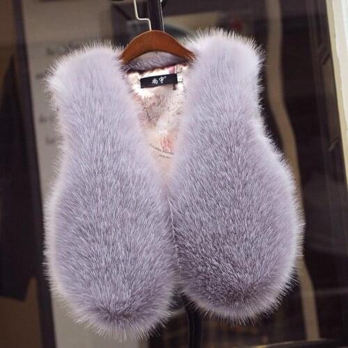 2021 Autumn And Winter New Fashion Fur Coat Short Imitation Rabbit Hair Fox Hair Vest Womens Hair Vest Waistcoat
