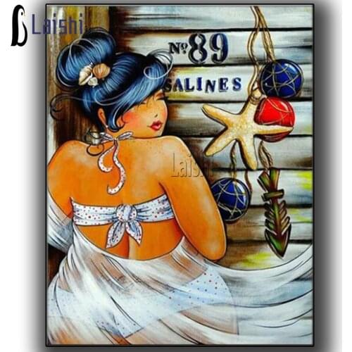 Diy 5d Full drill Diamond Embroidery Character Diamond Painting Toilet Fat Girl Handmade Decoration Painting Mosaic Hobby Gift