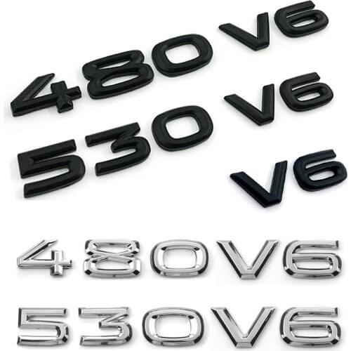 Trunk Fender V6 480 V6 530 V6 Badge Emblem Sticker For Volkswagen VW Phideon Teramont Touran Touareg Passat Atlas CC Car Tuning