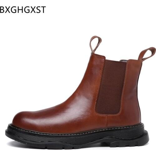 Chelsea Boots Casual Ankle Boots Men Shoes Leather Snow Boots Slip on Shoes Mens Loafers Shoes Luxury Zapatillas Hombre Vestir