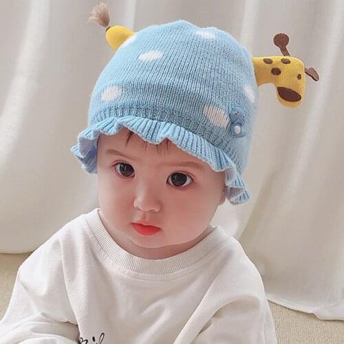 Children\s Hat Autumn And Winter Models Cute Cartoon Deer Knitted Hat Warm Cute Baby Woolen Hat New