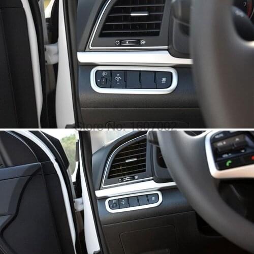 For Hyundai Elantra Avante 2016 2017 Interior HeadLight Lamp Switch Button Frame Cover Trim Stying Sticker