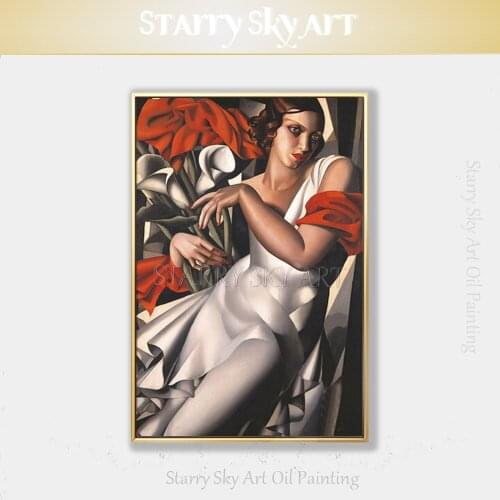 Artist Hand-painted High Quality Pop Fine Art Figure Oil Painting on Canvas Reproduce Lady Portrait Oil Painting for Wall Decor