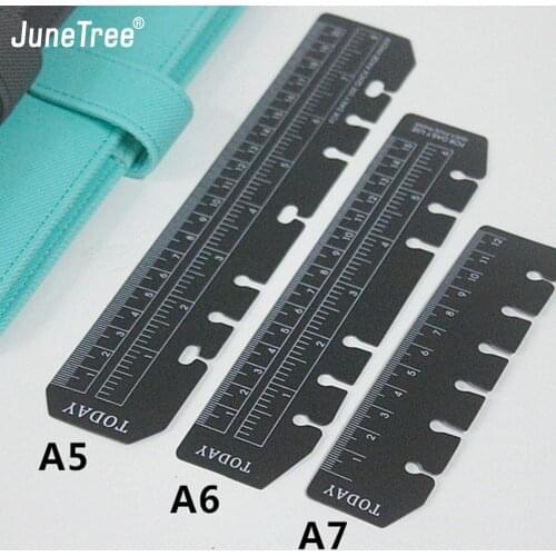 Bookmark Ruler 6 hole ring notebook notepad accessories A5 A6 A7 PP plastic ruler Partition Planner And Organizer Sketchbook
