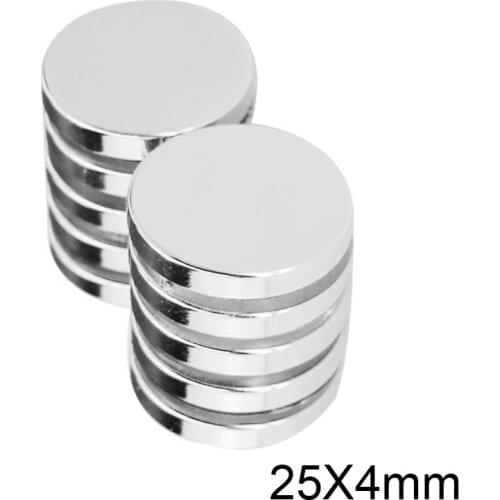 2~30pcs 25x4 Powerful Magnets 25mmx4mm Permanent Round Magnet 25x4mm Fridge Neodymium Magnetic Strong magnet 25*4 mm