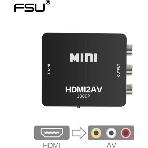 Mini Composite 1080P HDMI to RCA Audio Video AV CVBS Adapter Converter For HDTV DVD Projector HD PC