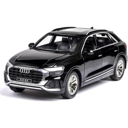 1/24 Scale Audi Q8 SUV Simulation Alloy Die-casting Model Sound And Light Pull Back Toy Car Toys For Childrens Birthday Gift