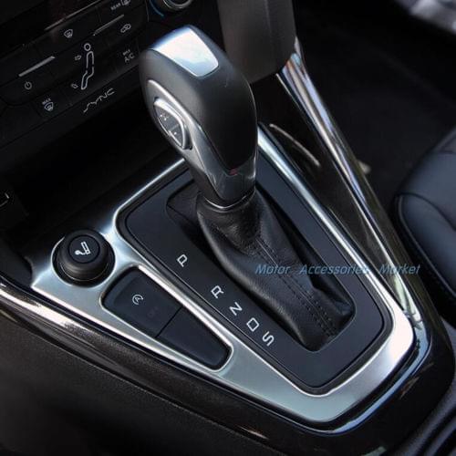 Stainless Steel Gearshift Knob Cover Trim For Ford Focus 2015 2016 2017 AT