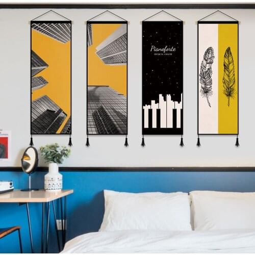 Nordic Style Scroll Canvas Painting Posters Modern Wall Paintings Room Decor Aesthetic Hanging Home Living Room Bedroom Wall Art