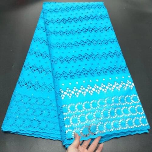 Latest Swiss Lace Fabric 2021 Dubai Fabric Embroidery African lace fabrics 100% Cotton Swiss voile lace in Switzerland 5 Yards