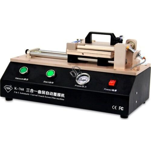 Newest 3 in 1 TBK-768 Automatic Curved Touch Screen OCA Film Laminating Machine For S6 S7 Edge Plus Laminator for Curved Screen