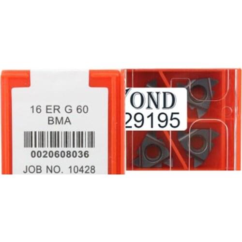 16 ER G 60 BMA,CARMEX thread turning inserts partial profile 60 degree EXTERNAL threading insert tool holder boring bar