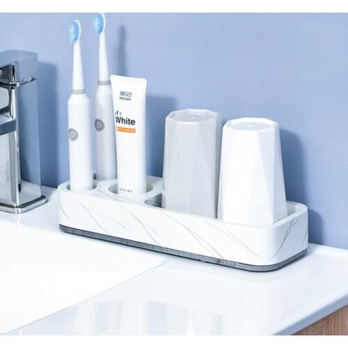 Bathroom Toilet Simple Couple Electric Toothbrush Holder Rack Wash Hand Wash Table Storage Box Diatomaceous Earth Storage Shelf