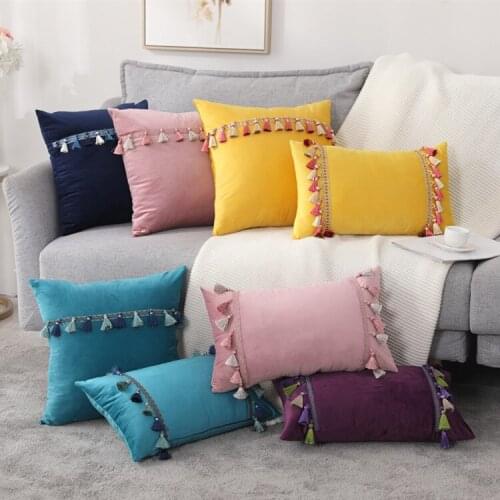 Pink Yellow Navy Green Blue Cushion Cover Velvet Fabric Pillow Cover Bedroom Sofa Decoration Luxury PillowCase 30x50cm/45x45cm