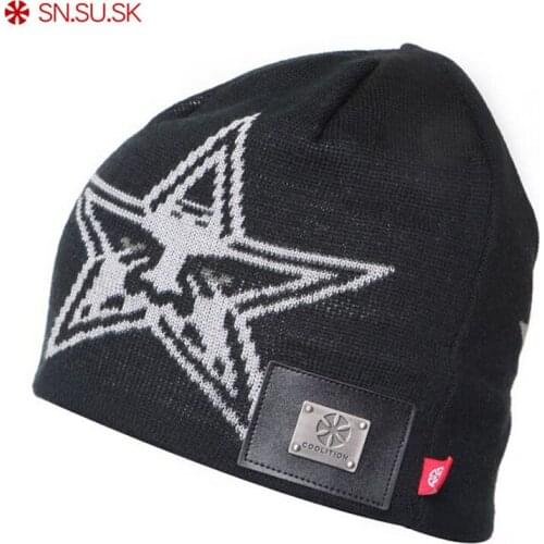 SN.SU.SK Winter Outdoor Sports Hat Men And Women Dedicated Soft Snowboarding Helmet Cap Knit Hat Beanies