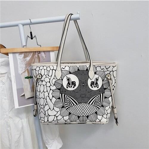 Fashion Canvas Leisure Women Large Shopping High Quality Simple Design Portable Shoulder Bags Female Casual Tote Handbag