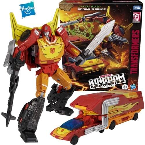 Hasbro Transformers Toys War for Cybertron Rodimus Prime Kingdom Collection Level Autobot PVC Transformer Masterpiece Robot 20CM