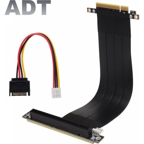 PCIE X8 To X16 RTX 3060 Mining Extension Cable PCI-e 8x 16x Adapter Riser X99 Server RTX 3060 Multi-card ETH Miner SATA Power