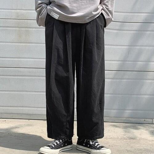 #5020 Black Green Khaki Pantalon Homme Casual Loose Wide Leg Pants Hip Hop Straight Spring Autumn Korean Streetwear Sweat Pants