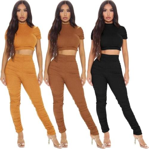 Two-piece womens two-piece short jacket + pleated pants sexy womens suit