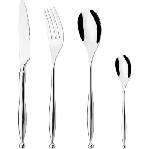 1Pc 18/10 Stainless Steel Cutlery Tableware Set High Quality Knife Fork Coffee Spoon Dinnerware Set Kitchen Silverware Flatware