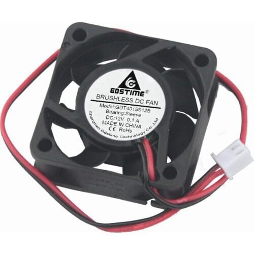 Gdstime 1 Pcs 4cm Cooling Fan 40mm x 15mm 2Pin DC 4015 Small Brushless Fan 12V PC Computer Chip Cooler 40x40x15mm