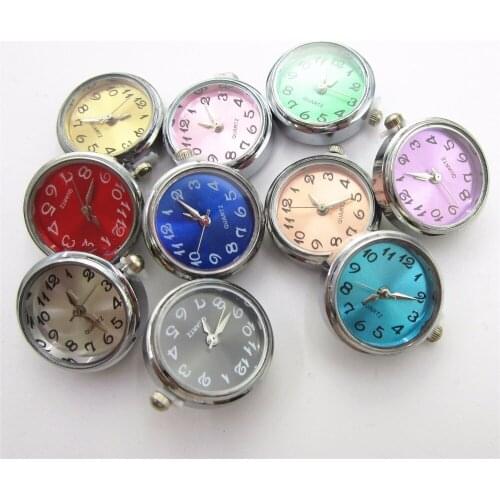 10pcs/lot (10 different Color choose) Wach Snap Button Charms DIY 18mm Ginger Button Bracelet Snaps Jewelry