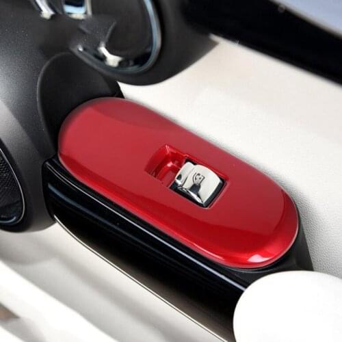 2PCS ABS Chrome Car Interior Door Window Lift Glass Switch Buttons Cover Molding For Mini Cooper 2018 3 Doors Car Styling